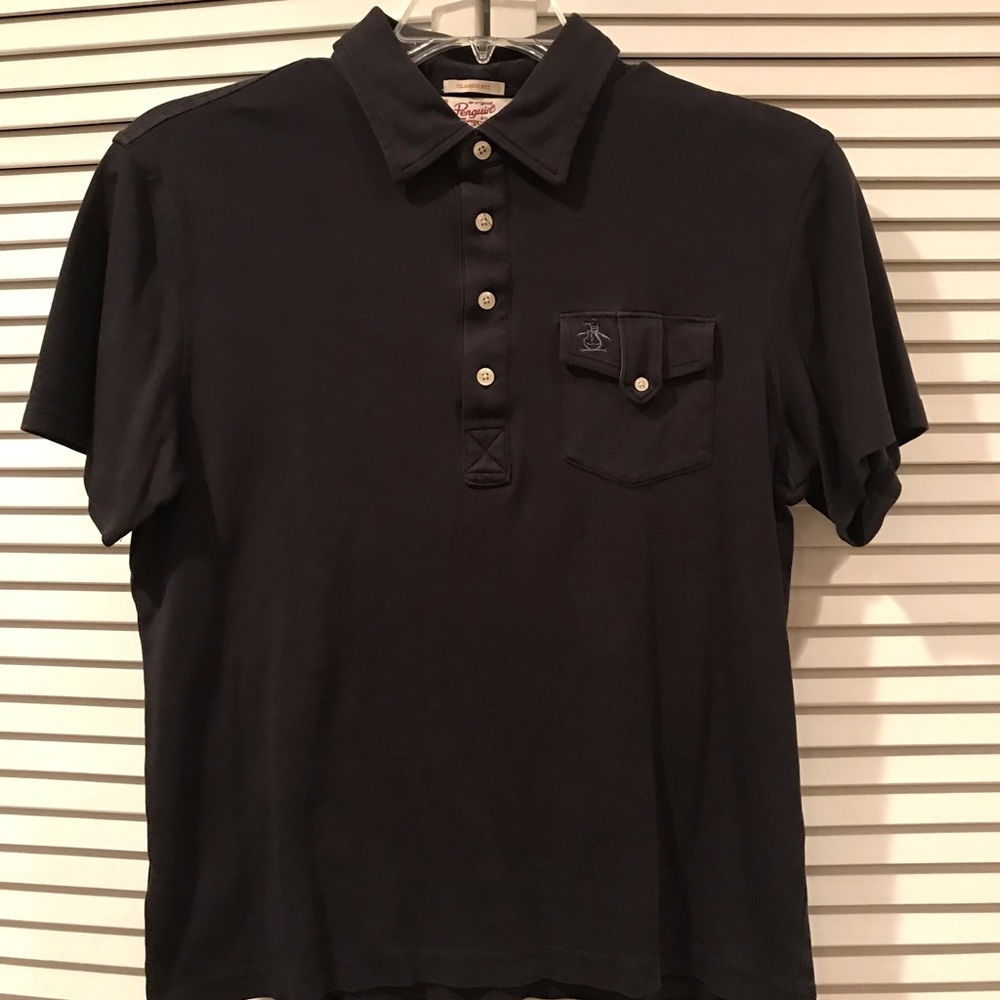 Original penguin black polo shirt